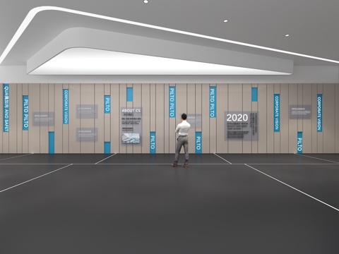  文化墙 企业文化墙 展示墙 主题墙 展厅 校园文化 走廊3d模型 