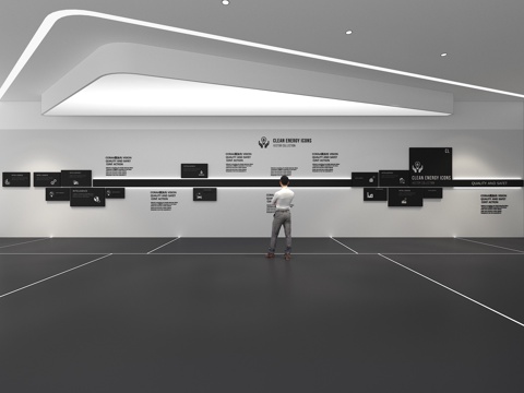  文化墙 企业文化墙 展示墙 教育 展厅 校园文化 走廊3d模型 