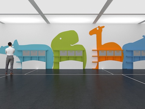  文化墙 幼儿文化墙 展示墙 教室 展厅 校园文化 走廊3d模型 