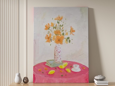  现代，复古，油画，装饰画3d模型 