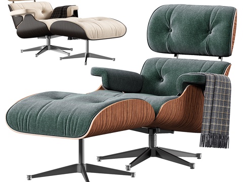  现代意式 Eames 休闲椅3d模型 