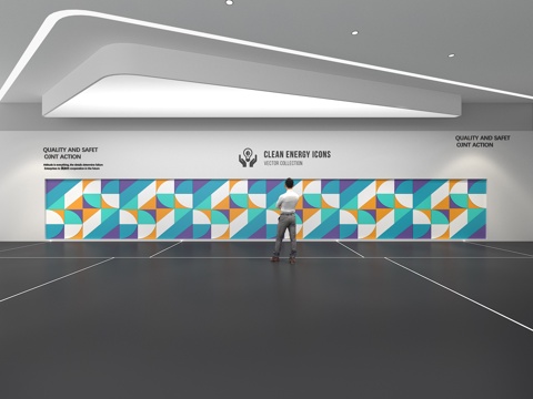  文化墙 企业文化墙 教育 主题墙 展厅 校园文化 走廊3d模型 