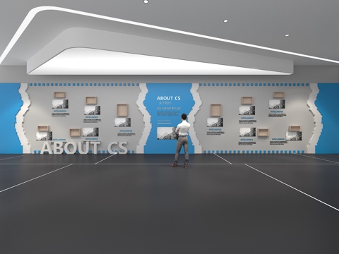 文化墙 企业文化墙 教育 主题墙 展厅 校园文化 走廊3d模型 