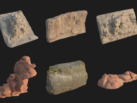  悬崖大石头岩石巨石3d模型 