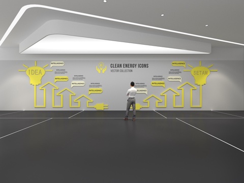  文化墙 企业文化墙 教育 主题墙 展厅 校园文化 走廊3d模型 