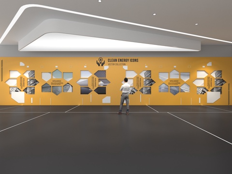  文化墙 企业文化墙 教育 主题墙 展厅 校园文化 走廊3d模型 