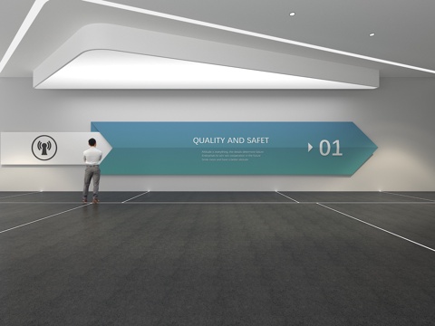  文化墙 企业文化墙 展示墙 主题墙 展厅 校园文化 走廊3d模型 