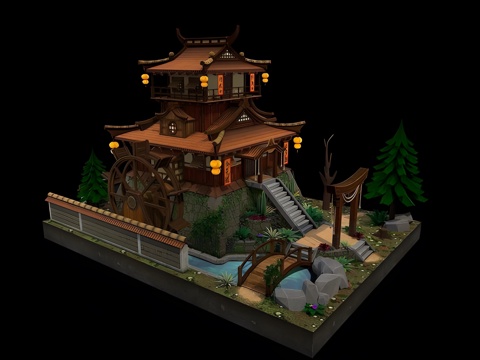  古建3d模型 