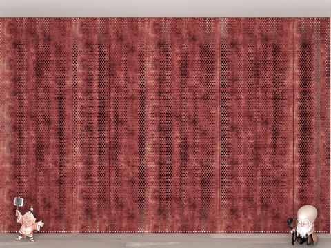  冲孔板 穿孔板 护墙板 金属冲孔板su模型 