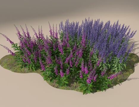  景观花草3d模型 