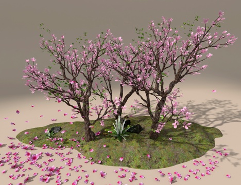  桃树3d模型 