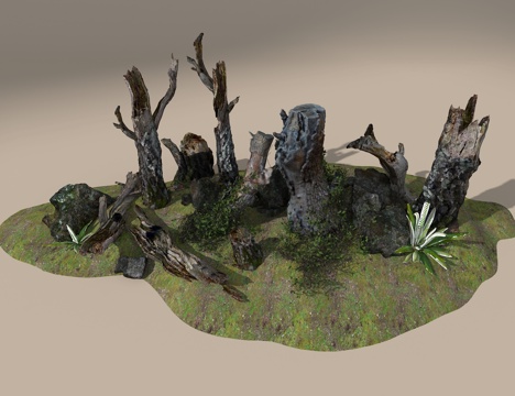  枯木3d模型 