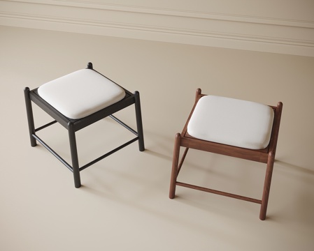  现代凳子 换鞋凳 梳妆凳3d模型 