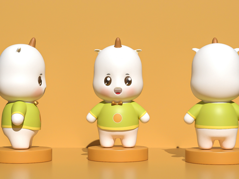  IP角色盲盒手办卡通玩偶3d模型 