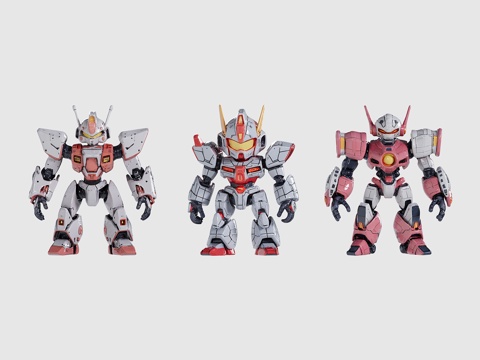  机甲变形机器人手办3d模型 