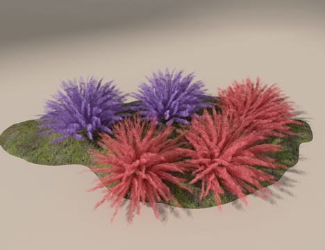  景观花草3d模型 