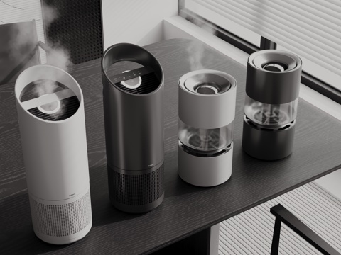  现代加湿器 智能家电su模型 