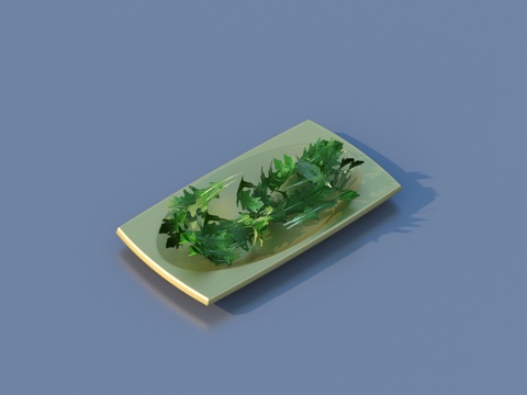  香菜 配菜 蔬菜 菜叶 食物3d模型 