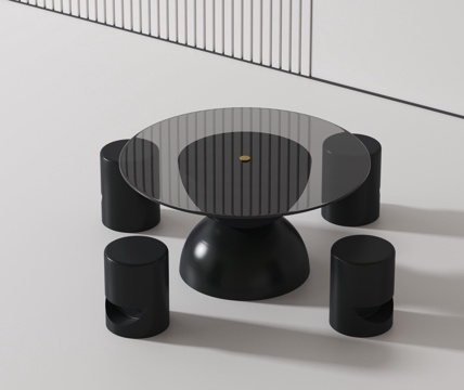 现代休闲桌椅3d模型 