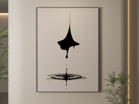  现代装饰画 装饰画 现代挂画 挂画 简约挂画3d模型 
