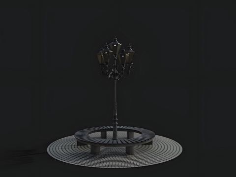  旧路灯3d模型 