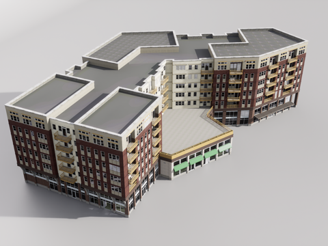  办公楼3d模型 