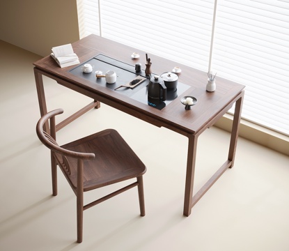 现代茶桌椅 茶椅 茶具3d模型 
