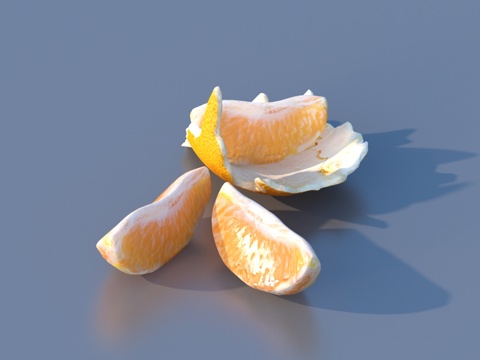  桔子 柑橘 水果 食物3d模型 