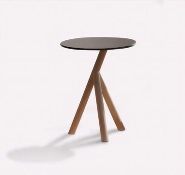  ruda现代侘寂茶几 圆几 柚木几 边几组合3d模型 