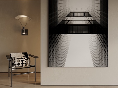  现代装饰画3d模型 