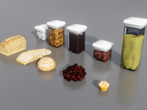  食物3d模型 