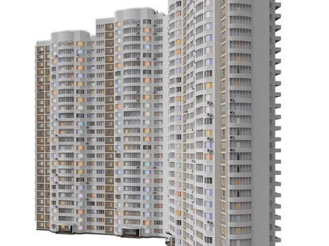  建筑外观3d模型 