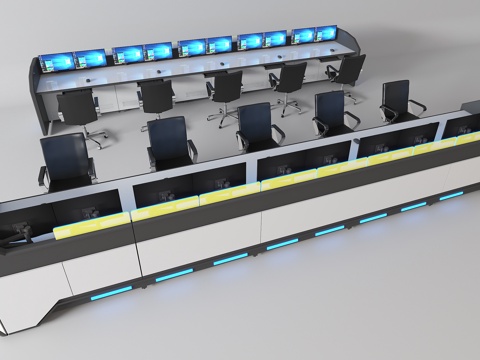  控制台 控制桌 指挥台3d模型 