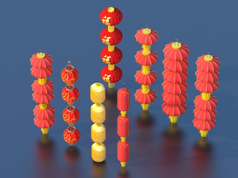  灯笼 花灯 小品3d模型 