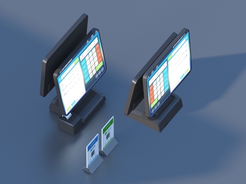  收银机 电器3d模型 