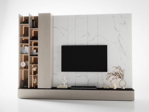  电视背景墙 沙发背景墙3d模型 