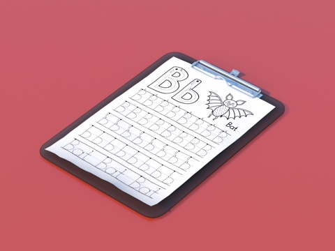  写字板 写字夹 板夹 剪贴板3d模型 
