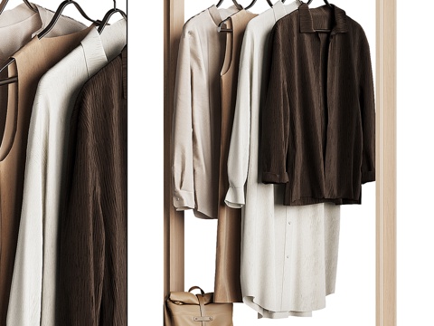  服饰鞋帽衣服衣架su模型 