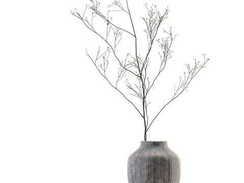  装饰套装 5 花瓶和书籍3d模型 