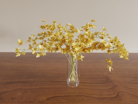  花瓶 玻璃花瓶 花艺 花卉 插花 绿植 盆景 盆栽 室内绿植3d模型 