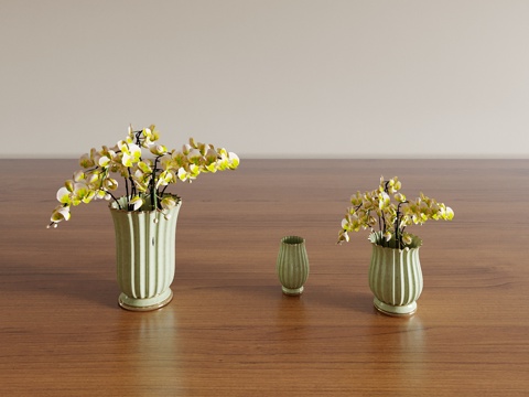  花瓶 花艺 花卉 插花 绿植 盆景 盆栽 室内绿植 植物摆件3d模型 