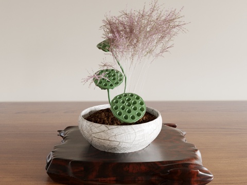  花瓶 花艺 花卉 插花 绿植 盆景 盆栽 室内绿植 植物摆件3d模型 