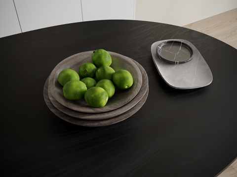  桌面水果柠檬摆件3d模型 