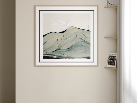  现代挂画 装饰画su模型 
