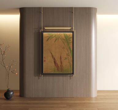  宋式装饰画 新中式山水画3d模型 