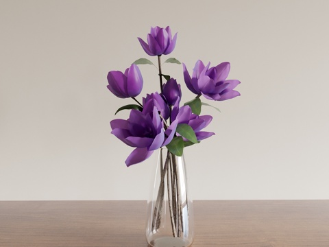  花瓶 玻璃花瓶 花艺 花卉 插花 绿植 盆景 盆栽 室内绿植3d模型 