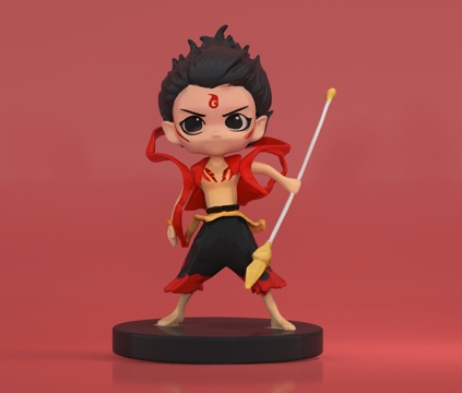  哪吒 卡通人物 动漫角色 盲盒公仔 玩具 摆件3d模型 