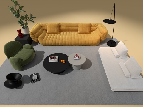  组合沙发3d模型 