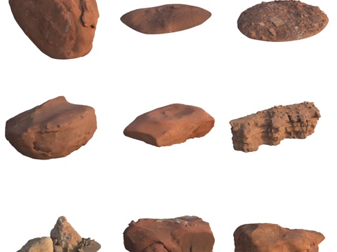  砂岩石大石头石壁巨石3d模型 