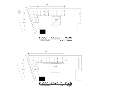 钢楼梯搭建节点图cad施工图 